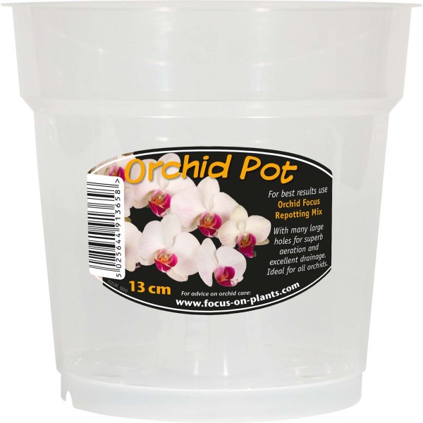 Clear orchid pot 13 cm